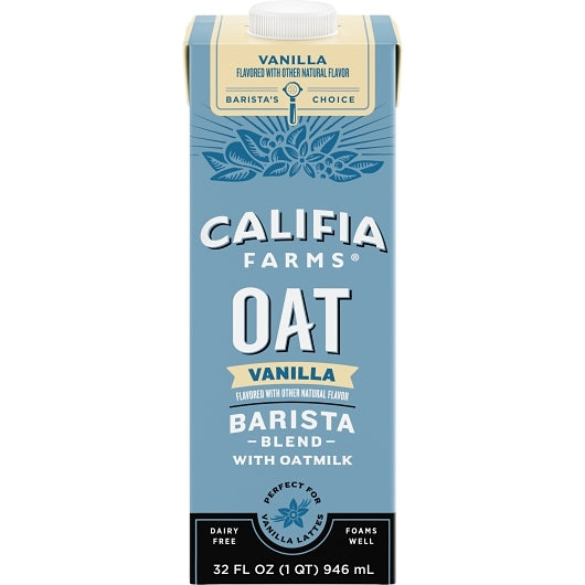 Califia Farms Vanilla Oat Barista Blend, 32 Fluid Ounce