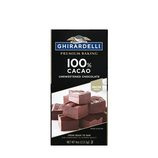 Ghirardelli Baking Bar 100% Cacao, 0.26 Pound