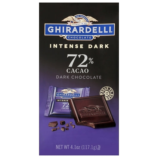 Ghirardelli 72% Cacao Twilight Delight Intense Dark Squares Bag, 0.29 Pound