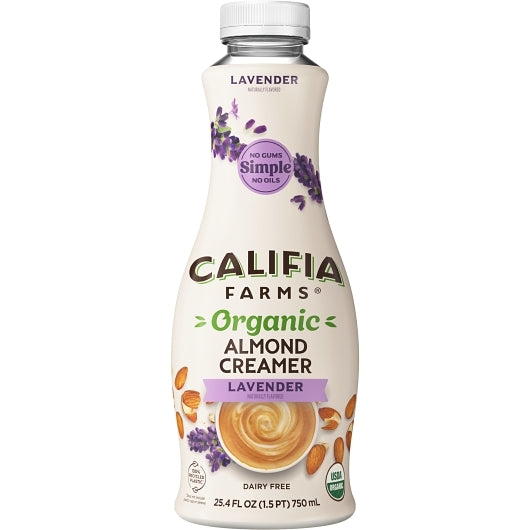 Califia Farms Organic Lavender Almond Milk Coffee Creamer, 25.4 Fluid Ounce