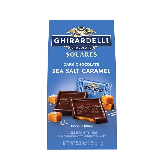 Ghirardelli Dark Chocolate & Sea Salt Caramel Square, 5.32 Ounce