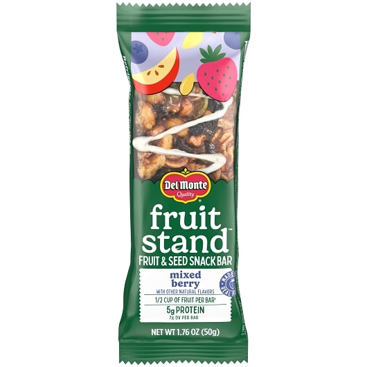 Del Monte Fruit Stand Mixed Berry & Seed Snack Bar, 1.76 Ounce