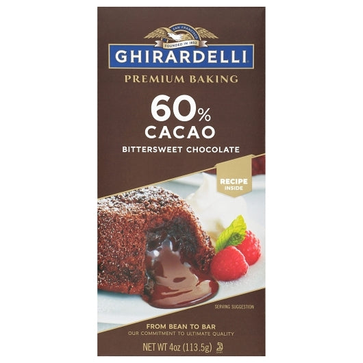 Ghirardelli Baking Bar 60% Cacao Bittersweet, 0.26 Pound