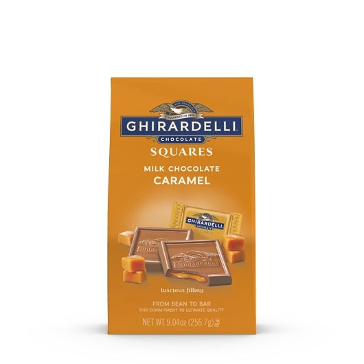 Ghirardelli Milk Chocolate Squares With Caramel Filling, 9.04 Ounce