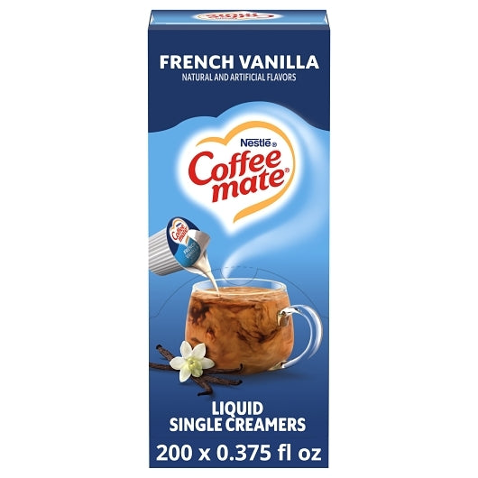 Coffee Mate French Vanilla Single Serve Liquid Creamer, 18.7 Fluid Ounce