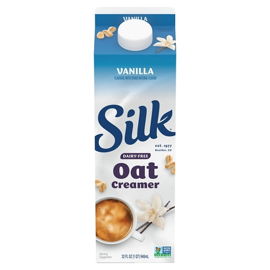 Silk Oat Yeah Vanilla Oat Milk Coffee Creamer, 32 Fluid Ounce