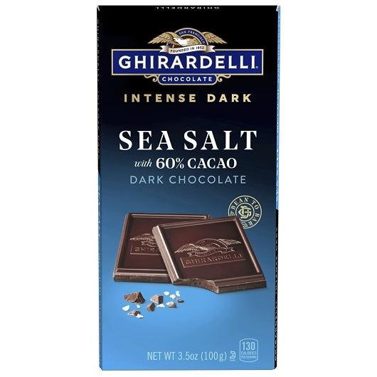Ghirardelli Dark Chocolate 60% Cacao With Sea Salt Bar, 0.22 Pound