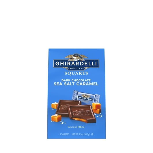 Ghirardelli Dark Chocolate Sea Salt Caramel Squares, 3.1 Ounce