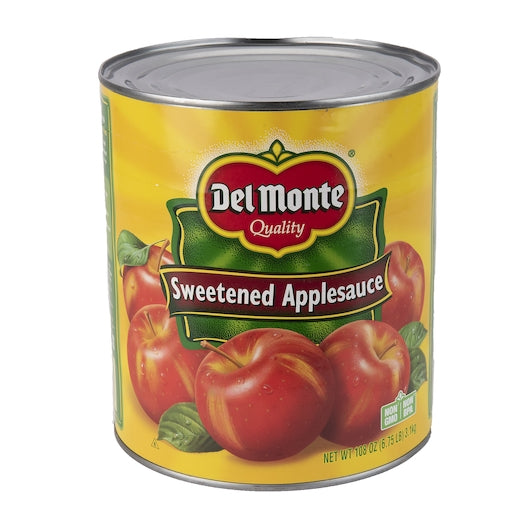 Del Monte Sweetened Applesauce, 108 Ounce