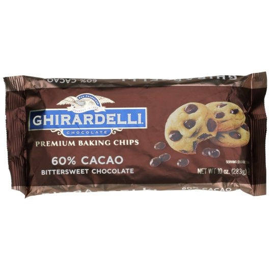 Ghirardelli 60% Cacao Bittersweet Chocolate Baking Chip, 0.64 Pound