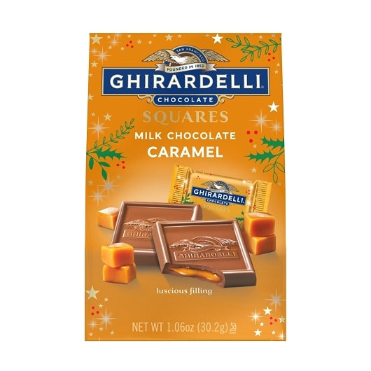 Ghirardelli Prepak Display Quickset Milk And Caramel Chocolate Square, 0.08 Pound